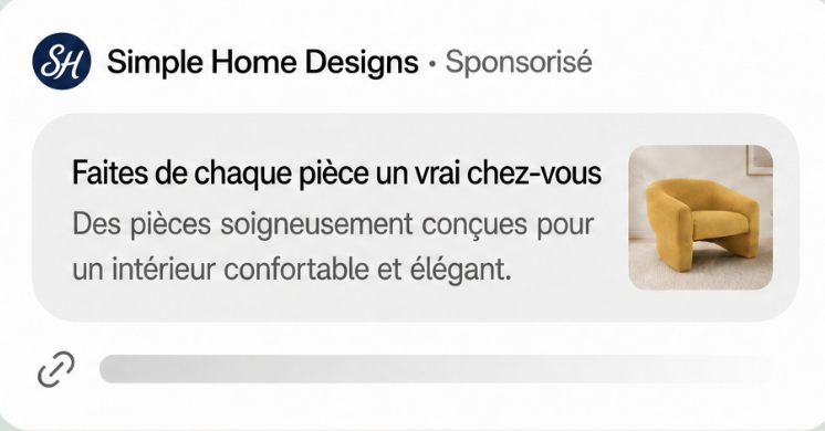 Exemple d'annonce sponsorisée dans ChatGPT